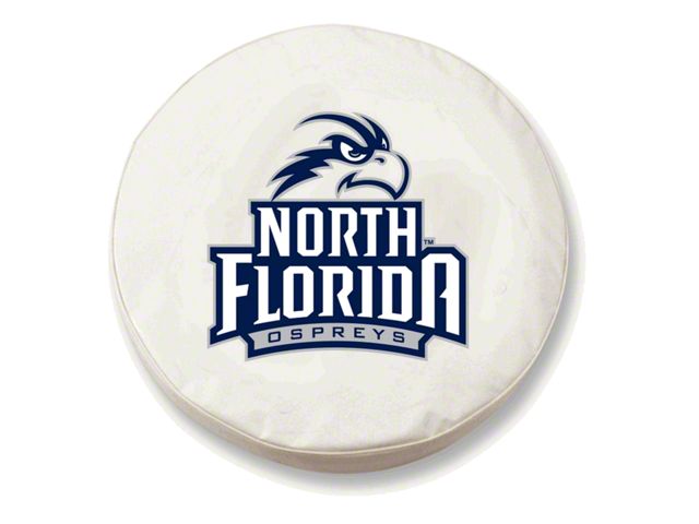 University of North Florida Spare Tire Cover with Camera Port; White (18-24 Jeep Wrangler JL)