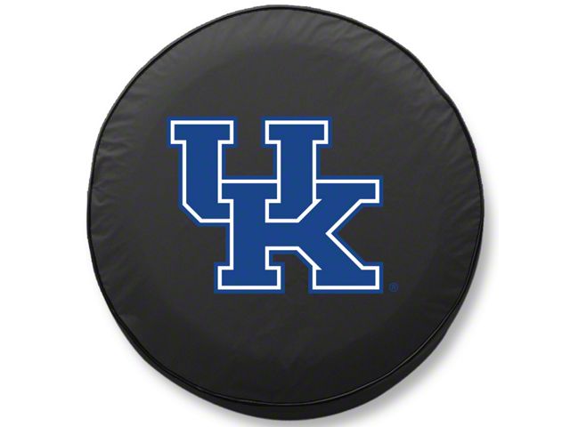 University of Kentucky UK Spare Tire Cover with Camera Port; Black (18-24 Jeep Wrangler JL)