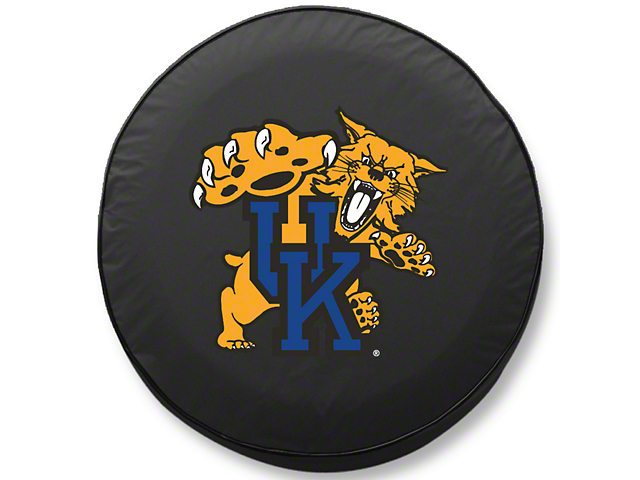 University of Kentucky Cat Spare Tire Cover with Camera Port; Black (21-23 Bronco)