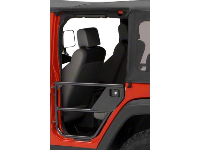 Bestop HighRock 4x4 Element Rear Doors; Satin Black (07-18 Jeep Wrangler JK 4-Door)