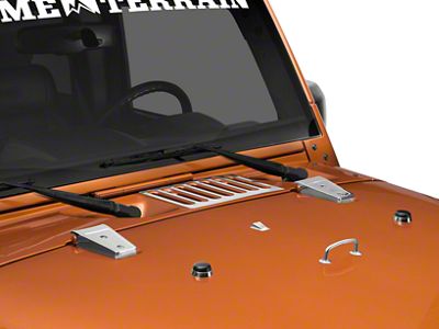 Rugged Ridge Hood Dressup Kit; Stainless Steel (07-12 Jeep Wrangler JK)