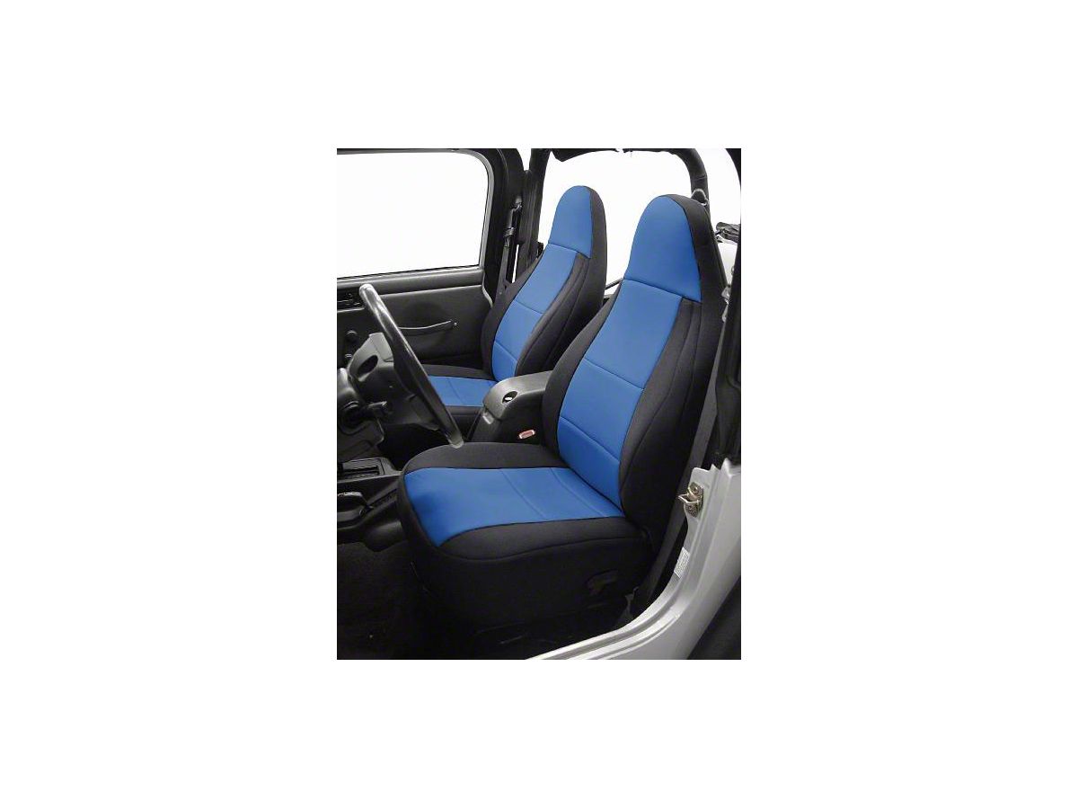 Coverking Jeep Wrangler Neoprene Front Seat Covers w/ Jeep Logo - Charcoal  J128136 (97-01 Jeep Wrangler TJ)