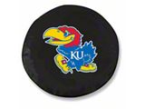 University of Kansas Spare Tire Cover with Camera Port; Black (18-26 Jeep Wrangler JL)