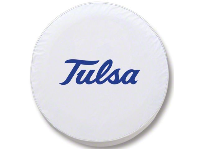 University of Tulsa Spare Tire Cover; White (66-18 Jeep CJ5, CJ7, Wrangler YJ, TJ & JK)