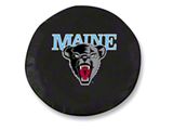 University of Maine Spare Tire Cover with Camera Port; Black (18-23 Jeep Wrangler JL)