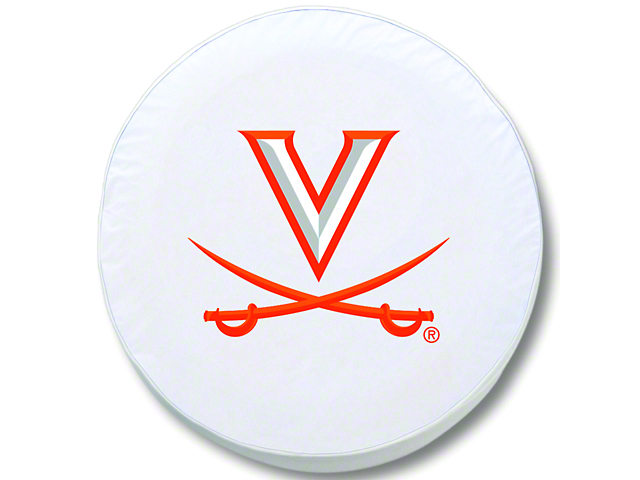University of Virginia Spare Tire Cover with Camera Port; White (18-23 Jeep Wrangler JL)