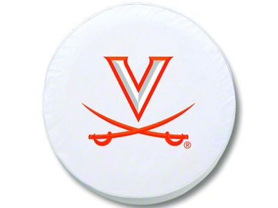University of Virginia Spare Tire Cover with Camera Port; White (18-24 Jeep Wrangler JL)