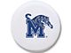University of Memphis Spare Tire Cover with Camera Port; White (18-24 Jeep Wrangler JL)