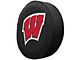 University of Wisconsin W Spare Tire Cover with Camera Port; Black (21-24 Bronco)