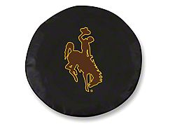 University of Wyoming Spare Tire Cover; Black (66-18 Jeep CJ5, CJ7, Wrangler YJ, TJ & JK)
