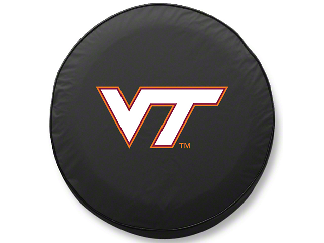 Virginia Tech University Spare Tire Cover with Camera Port; Black (21-23 Bronco)