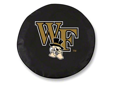 Wake Forest University Spare Tire Cover with Camera Port; Black (18-24 Jeep Wrangler JL)