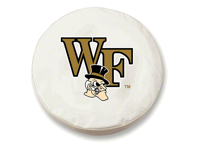 Wake Forest University Spare Tire Cover with Camera Port; White (18-23 Jeep Wrangler JL)