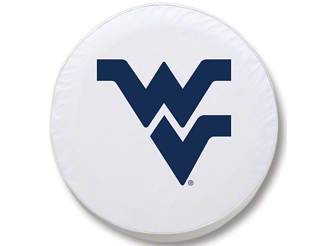West Virginia University Spare Tire Cover with Camera Port; White (18-23 Jeep Wrangler JL)