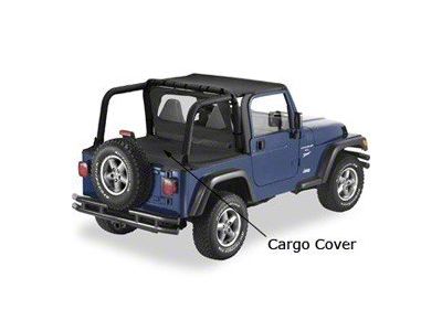 Cargo Cover; Black Denim (97-02 Jeep Wrangler TJ)