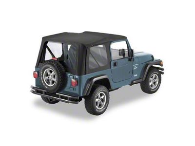 Replay Soft Top with Clear Windows; Black Denim (97-06 Jeep Wrangler TJ, Excluding Unlimited)