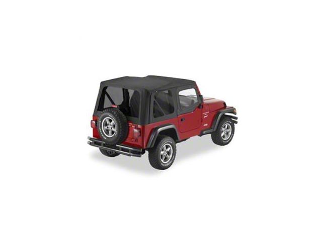 Replay Soft Top with Door Skins and Tinted Windows; Black Denim (97-06 Jeep Wrangler TJ, Excluding Unlimited)