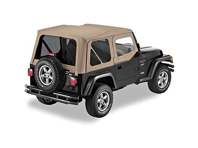 Replay Soft Top with Door Skins and Tinted Windows; Dark Tan (97-06 Jeep Wrangler TJ, Excluding Unlimited)