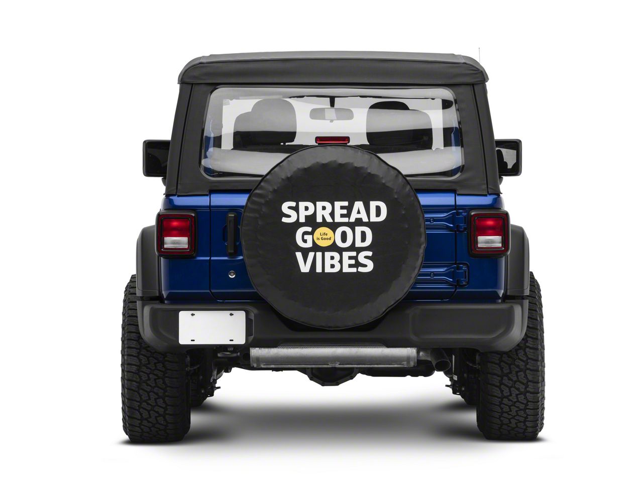 Life is Good Jeep Wrangler Spread Good Vibes Spare Tire Cover J128526 (66-18  Jeep CJ5, CJ7, Wrangler YJ, TJ  JK) Free Shipping
