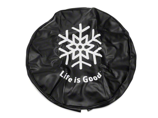 Life is Good Snowflake Spare Tire Cover (66-18 Jeep CJ5, CJ7, Wrangler YJ, TJ & JK)