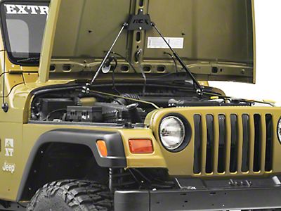 Rough Country Jeep Wrangler Hydraulic Hood Assist 1151 (97-06 Jeep Wrangler  TJ)
