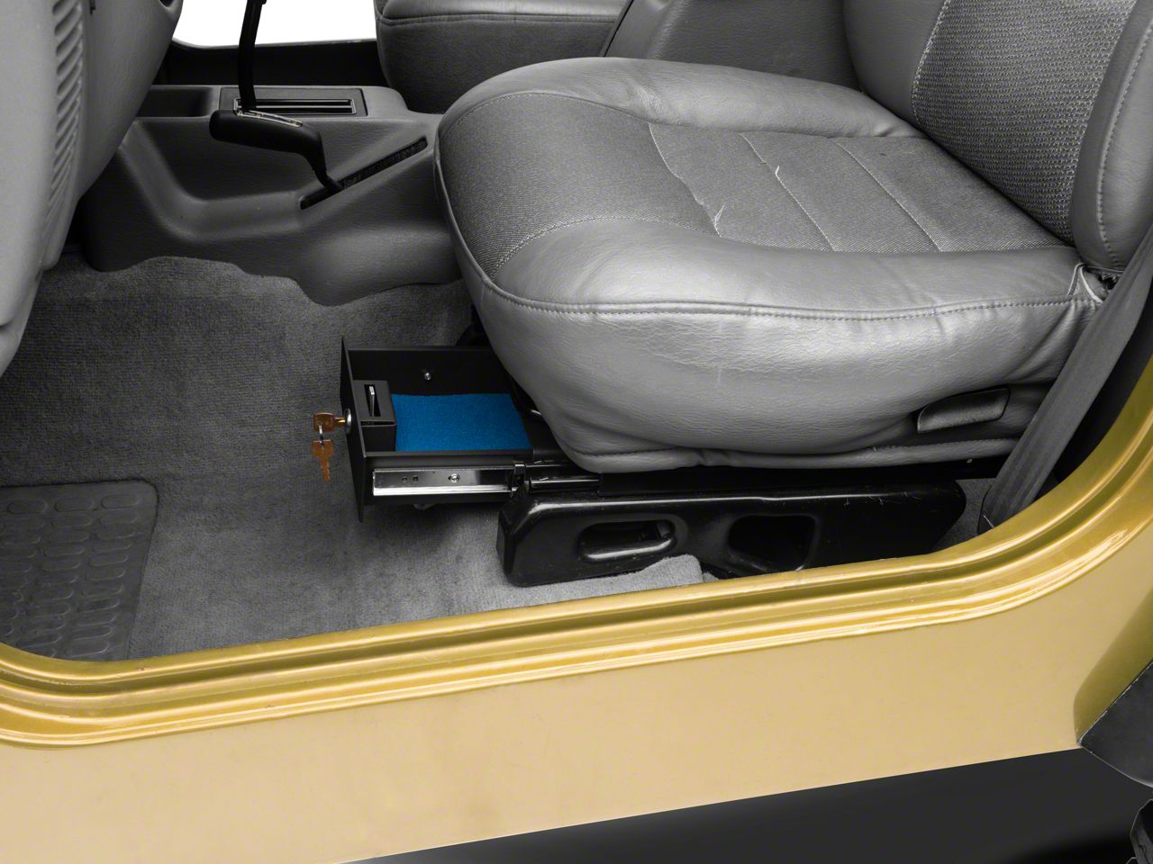 Bestop Jeep Wrangler Underseat Storage Lock Box - Driver Side 42641-01  (97-06 Jeep Wrangler TJ)