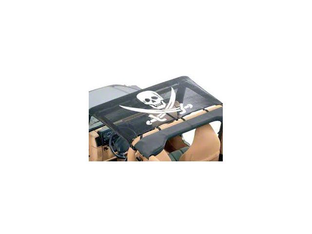 KoolBreez Sun Screen Brief Top; Pirate Flag (87-91 Jeep Wrangler YJ)