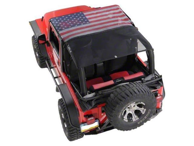 KoolBreez Full-Length Sun Screen Brief Top; American Flag (92-95 Jeep Wrangler YJ)