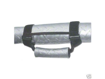 Deluxe Grab Handles; Diamond Plate Silver (Universal; Some Adaptation May Be Required)