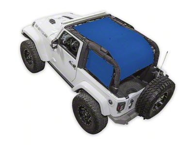 SpiderWeb Shade ShadeCage Trail Mesh Top; Blue (07-18 Jeep Wrangler JK 2-Door)