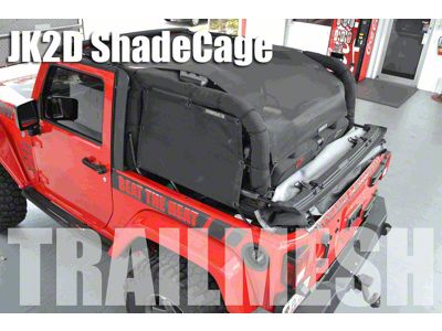 SpiderWeb Shade ShadeCage Trail Mesh Top; Green (07-18 Jeep Wrangler JK 2-Door)