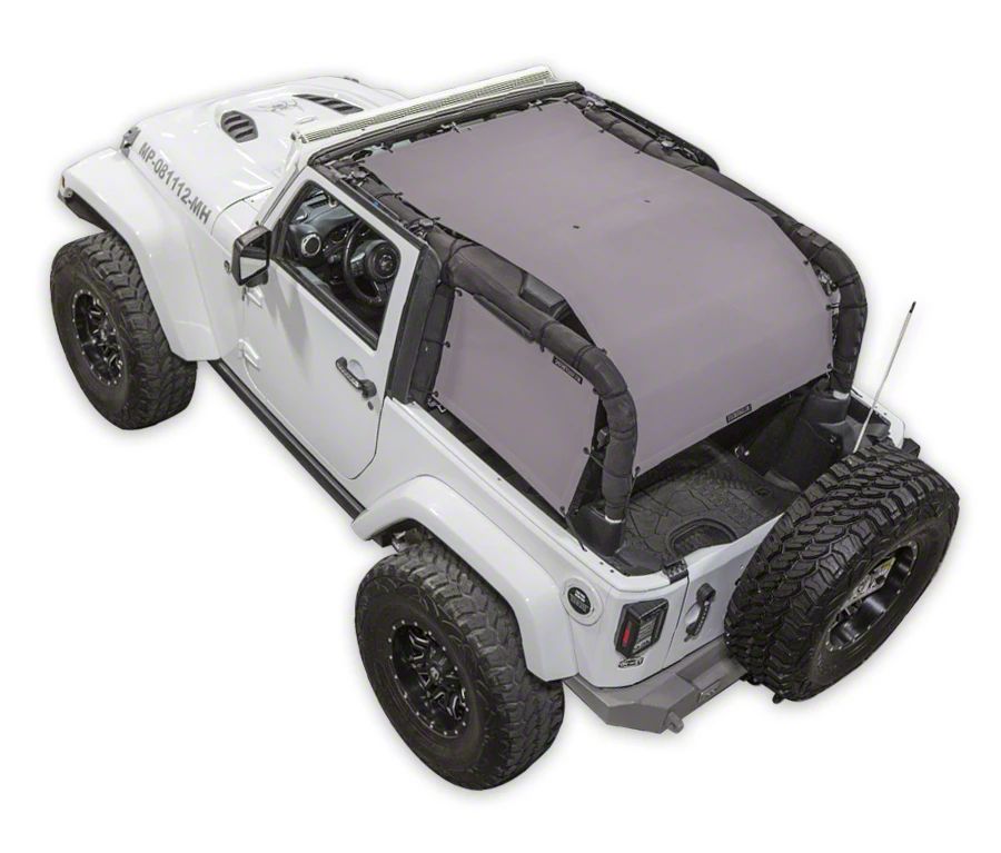 SpiderWeb Shade Jeep Wrangler ShadeCage Trail Mesh Top; Gray SWS-SHDCAG ...