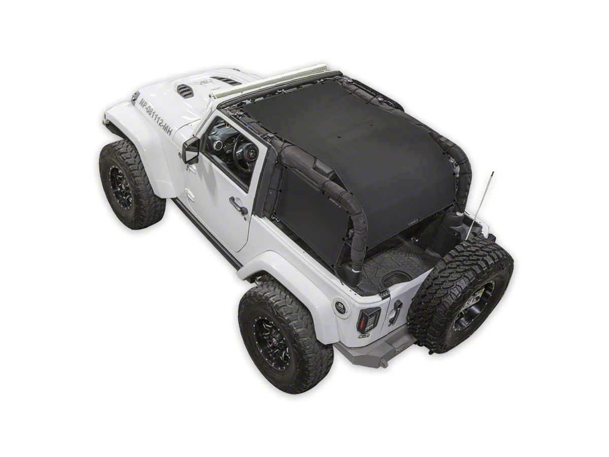SpiderWeb Shade Jeep Wrangler ShadeCage Trail Mesh Top; Black  SWS-SHDCAG-01-JK2D-BLK (07-18 Jeep Wrangler JK 2-Door) - Free Shipping