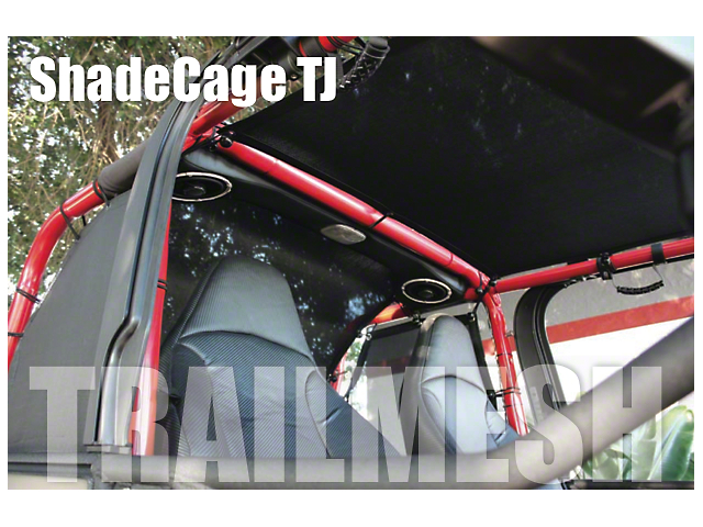 SpiderWeb Shade ShadeCage Trail Mesh Top; Red (97-06 Jeep Wrangler TJ, Excluding Unlimited)