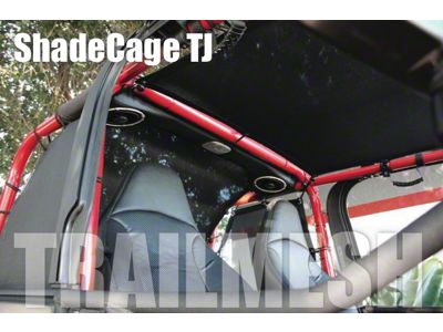 SpiderWeb Shade ShadeCage Trail Mesh Top; Red (97-06 Jeep Wrangler TJ, Excluding Unlimited)