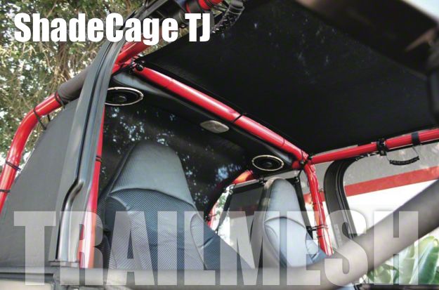 SpiderWeb Shade ShadeCage Trail Mesh Top; Tan (97-06 Jeep Wrangler TJ, Excluding Unlimited)