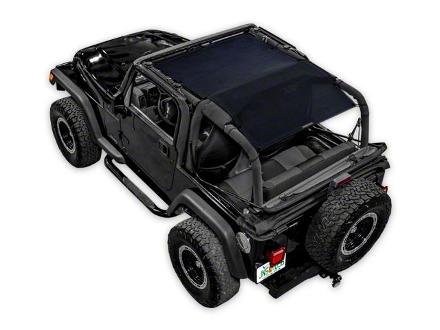 SpiderWeb Shade Trail Mesh ShadeTop; Black (87-06 Jeep Wrangler YJ & TJ, Excluding Unlimited)