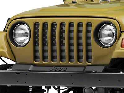 Jeep Wrangler Grille Insert; Old Glory (97-06 Jeep Wrangler TJ) - Free  Shipping