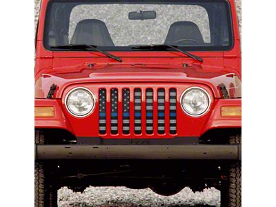 Grille Insert; American Tactical Back the Blue (97-06 Jeep Wrangler TJ)