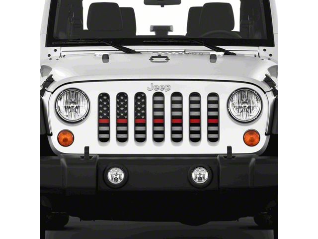 Grille Insert; American Tactical Back the Red (07-18 Jeep Wrangler JK)