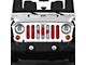 Grille Insert; Canadian Red and White (07-18 Jeep Wrangler JK)