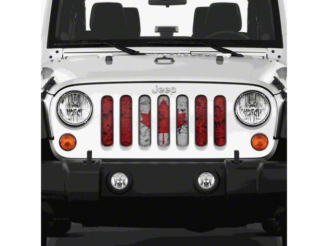 Grille Insert; Oh, Canada (07-18 Jeep Wrangler JK)