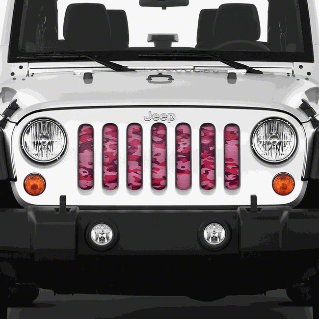 Jeep Wrangler Grille Insert Pink Out Camo 07 18 Jeep Wrangler Jk Free Shipping