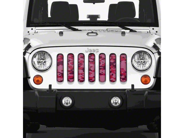 Grille Insert; Pink Out Camo (07-18 Jeep Wrangler JK)