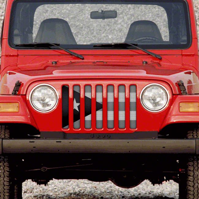 Grille Insert; Puerto Tactical Rico Flag (97-06 Jeep Wrangler TJ)