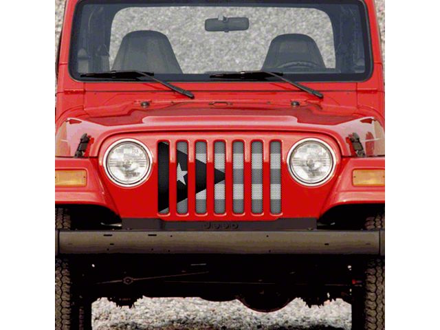 Grille Insert; Puerto Tactical Rico Flag (97-06 Jeep Wrangler TJ)