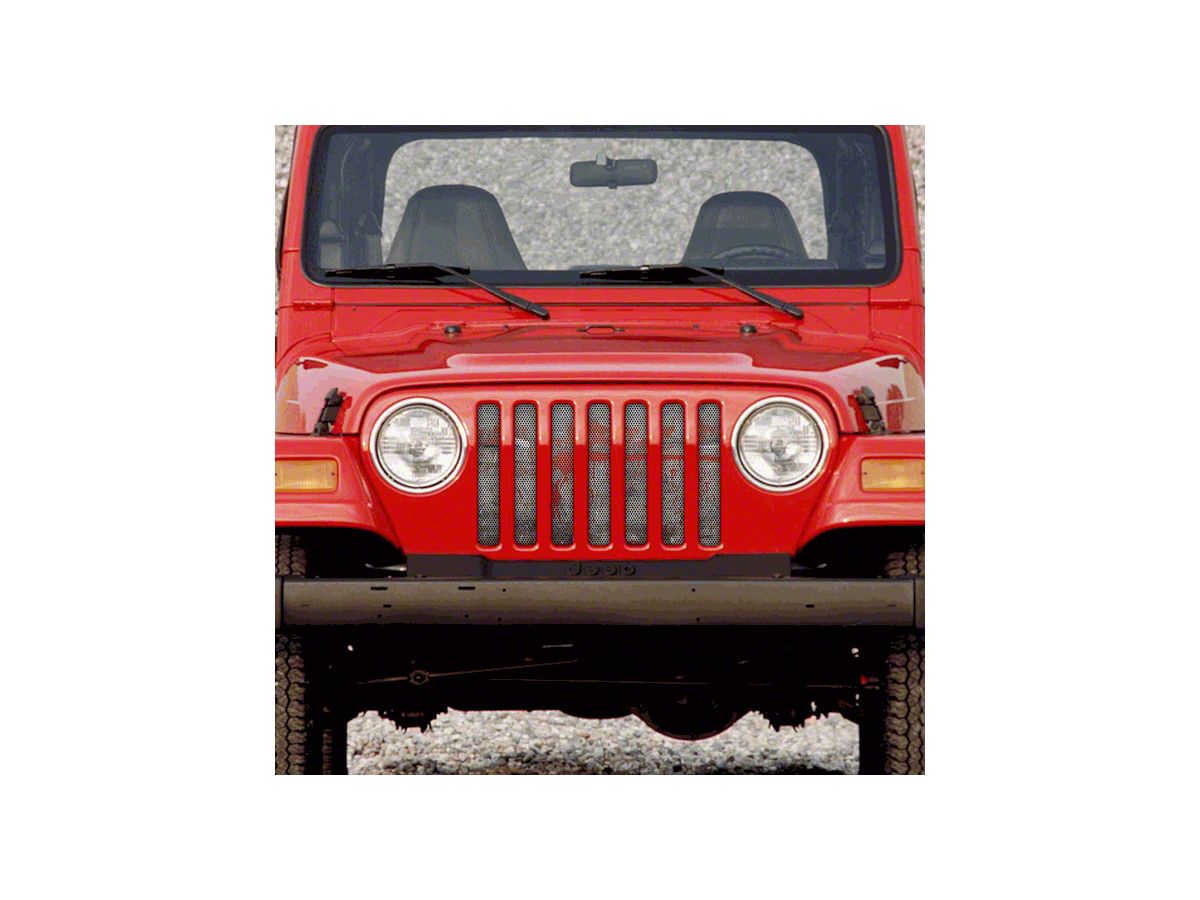 Jeep Wrangler Grille Insert; Splatter Red Paint (97-06 Jeep Wrangler TJ) -  Free Shipping