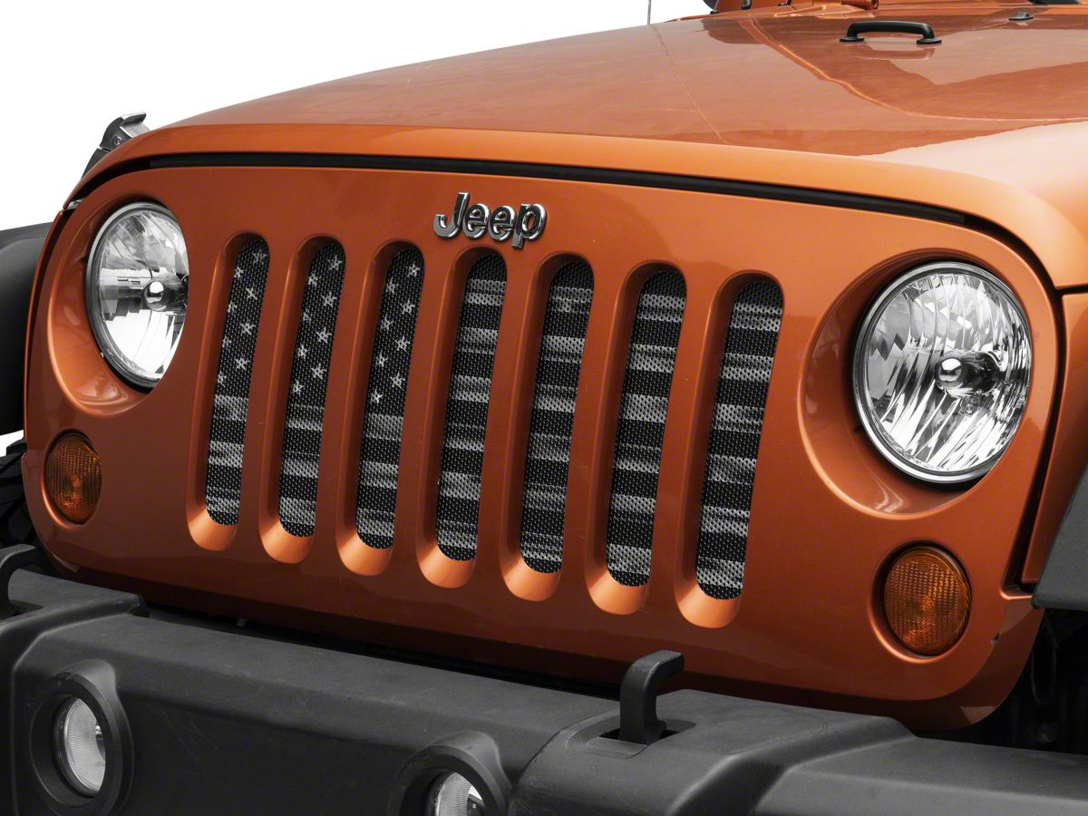Jeep Wrangler Grille Insert; American Stealth Tactical (07-18 Jeep Wrangler  JK) - Free Shipping