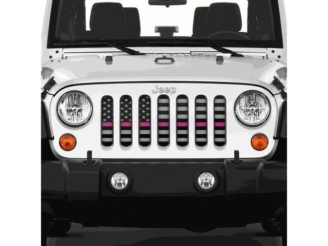 Grille Insert; Tactical Fight Like a Girl (07-18 Jeep Wrangler JK)