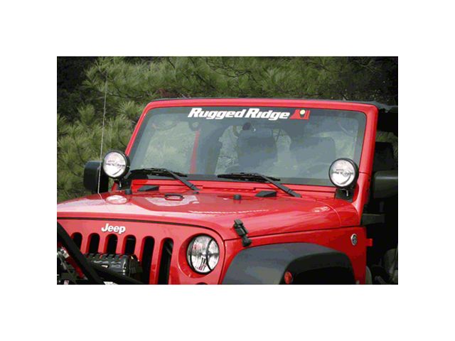 Rugged Ridge Windshield Banner; Black (Universal; Some Adaptation May Be Required)